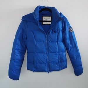 ❄️ A&F BLUE PUFFER WINTER COAT