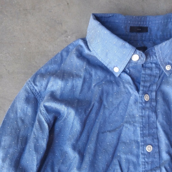 J. Crew Other - J. Crew Slim Fit Blue Dot Button Down Shirt