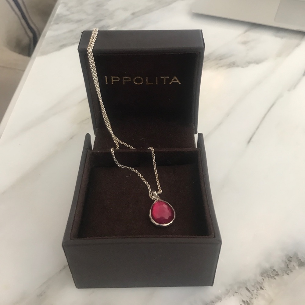 Ippolita mini teardrop, silver necklace 16-18"