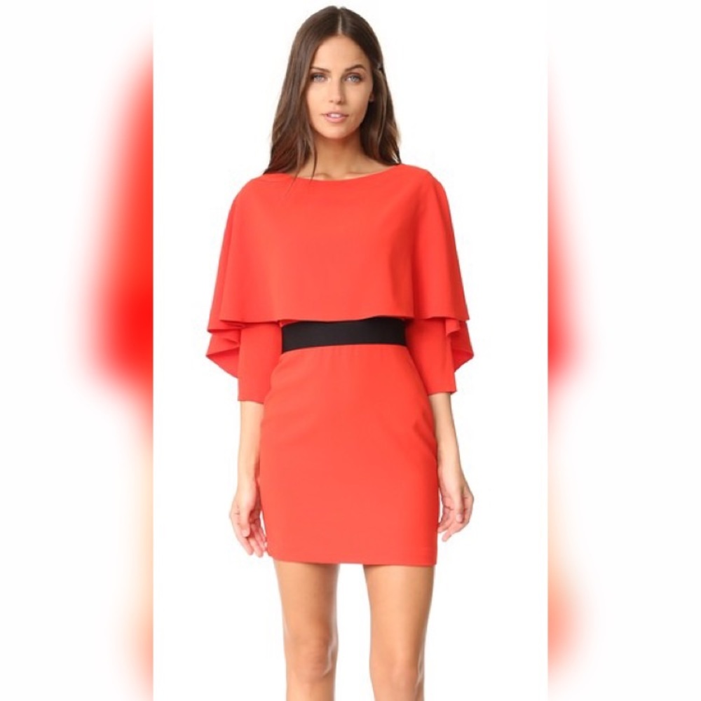 Alice + Olivia 3/4 Sleeve Cape Dress "Cairo"