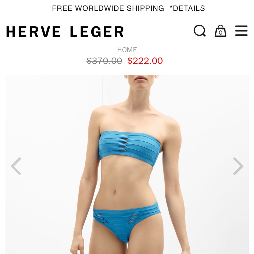Herve Leger 'Irina' bikini top.(top only)
