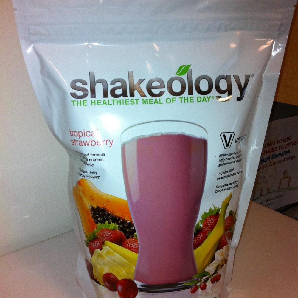 OPENED bag of Vegan Tropical Strawberry Shakeology