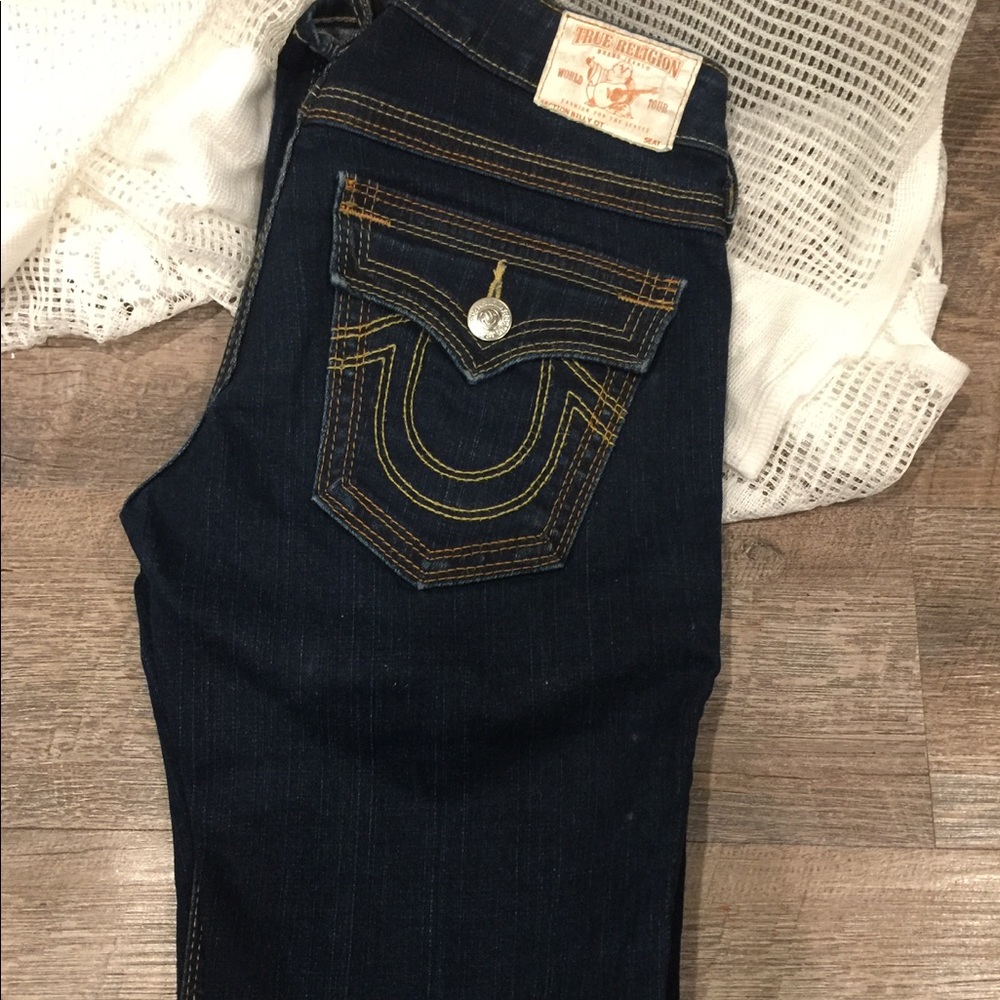True Religion Jeans Size 27 Straight Leg. Like New