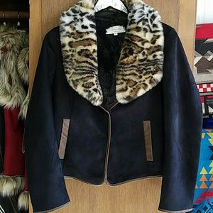 Tasha Polizzi Folklore black faux suede jacket