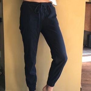 Navy blue jogger pants by Paige