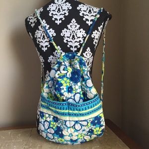 Vera Bradley backpack day pack purse blue white Vera Bradley backpack day pack purse blue white