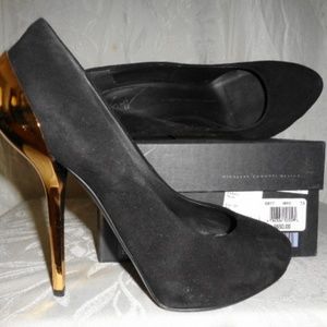 GIUSEPPE ZANOTTI Black Gold Pumps 37.5 7.5 GIUSEPPE ZANOTTI Black Gold Pumps 37.5 7.5