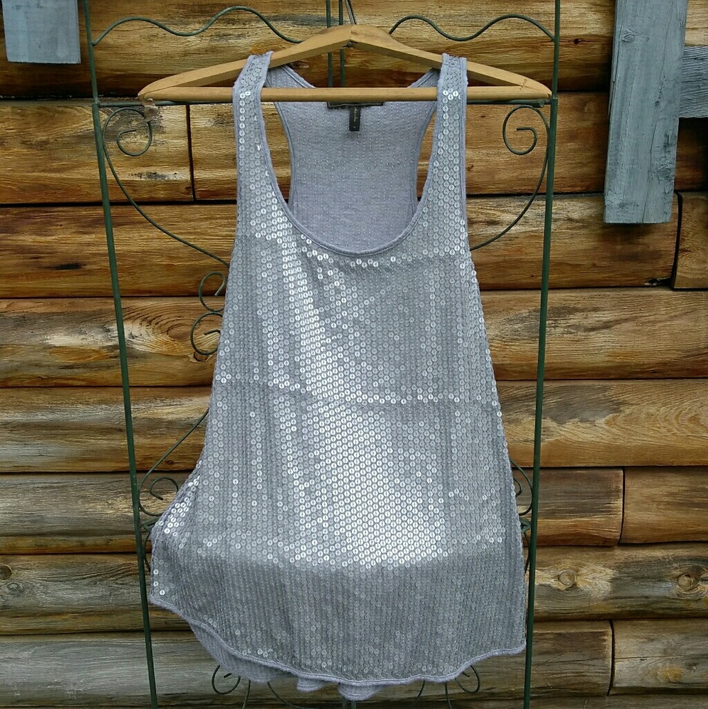 BCBGMaxAzria Sequined Tank