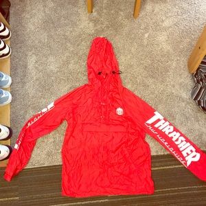 Huf x Thrasher Windbreaker (Red)