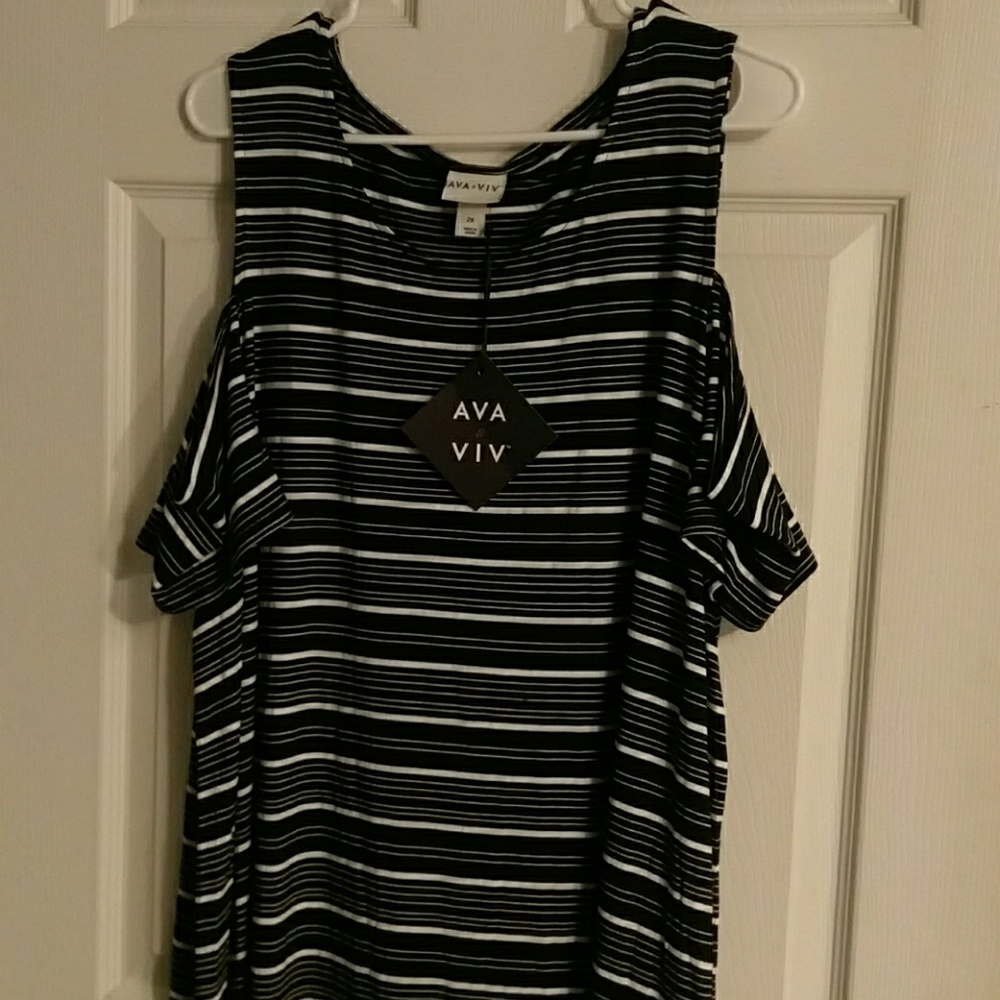 Ava & Viv 2x striped dress.