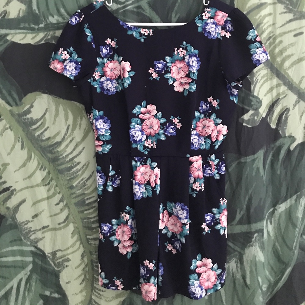 Floral Cap Sleeve Romper