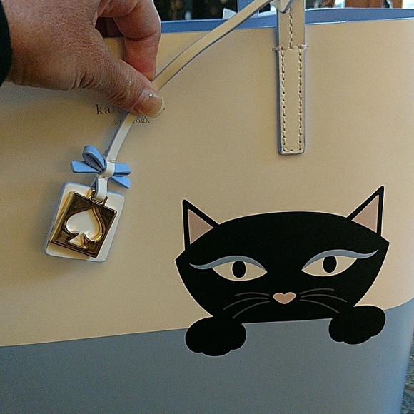 kate spade "jazz things up peeking cat" tote - Picture 6 of 8