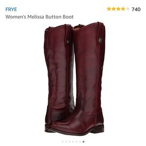 Frye Melissa Button Boot in Bordeaux Size 9