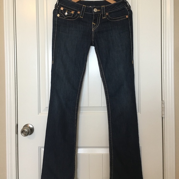 True Religion Dark Wash Denim Boot Cut Jeans - Picture 2 of 4