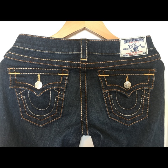True Religion Dark Wash Denim Boot Cut Jeans - Picture 3 of 4