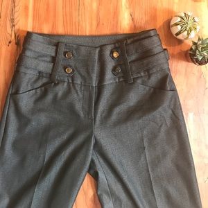 Antonio Melanie Dark Gray High Wasted Dress Pants