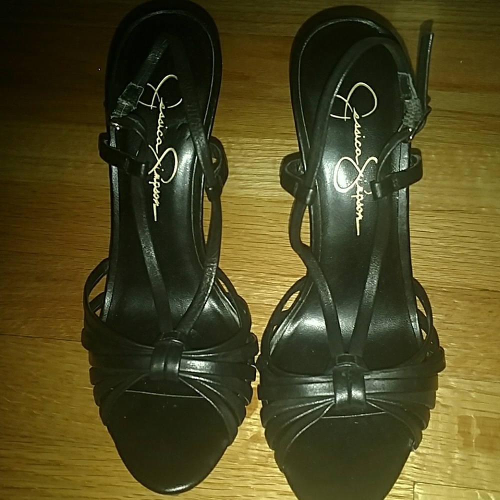 Black and brown heels size 6