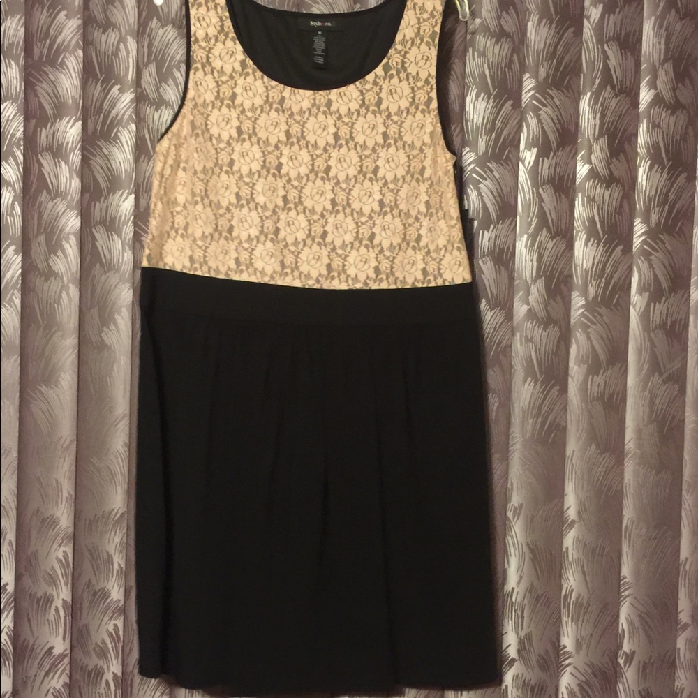 Style & Co. little black lace dress
