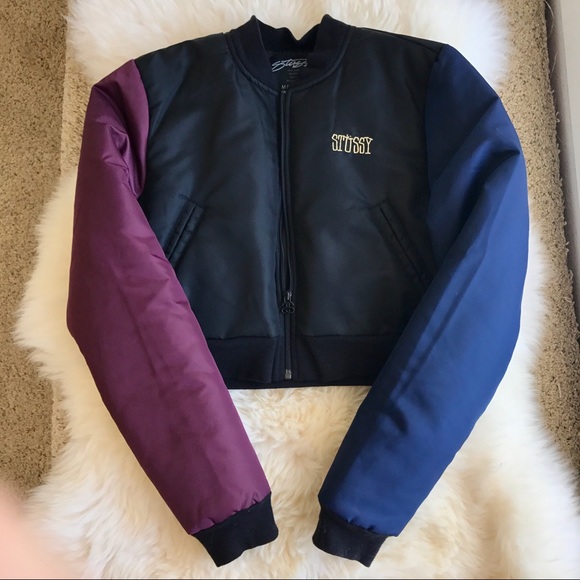 stussy crop jacket
