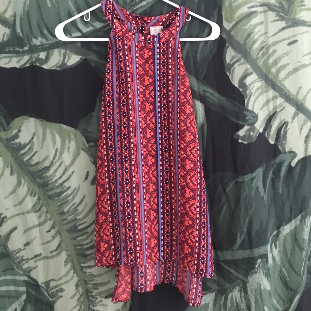 Pink and Blue Tribal Tank Blouse