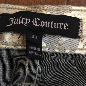 Juicy couture gold foil pants Swarovski crystal 31