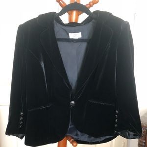 Loft black velvet blazer