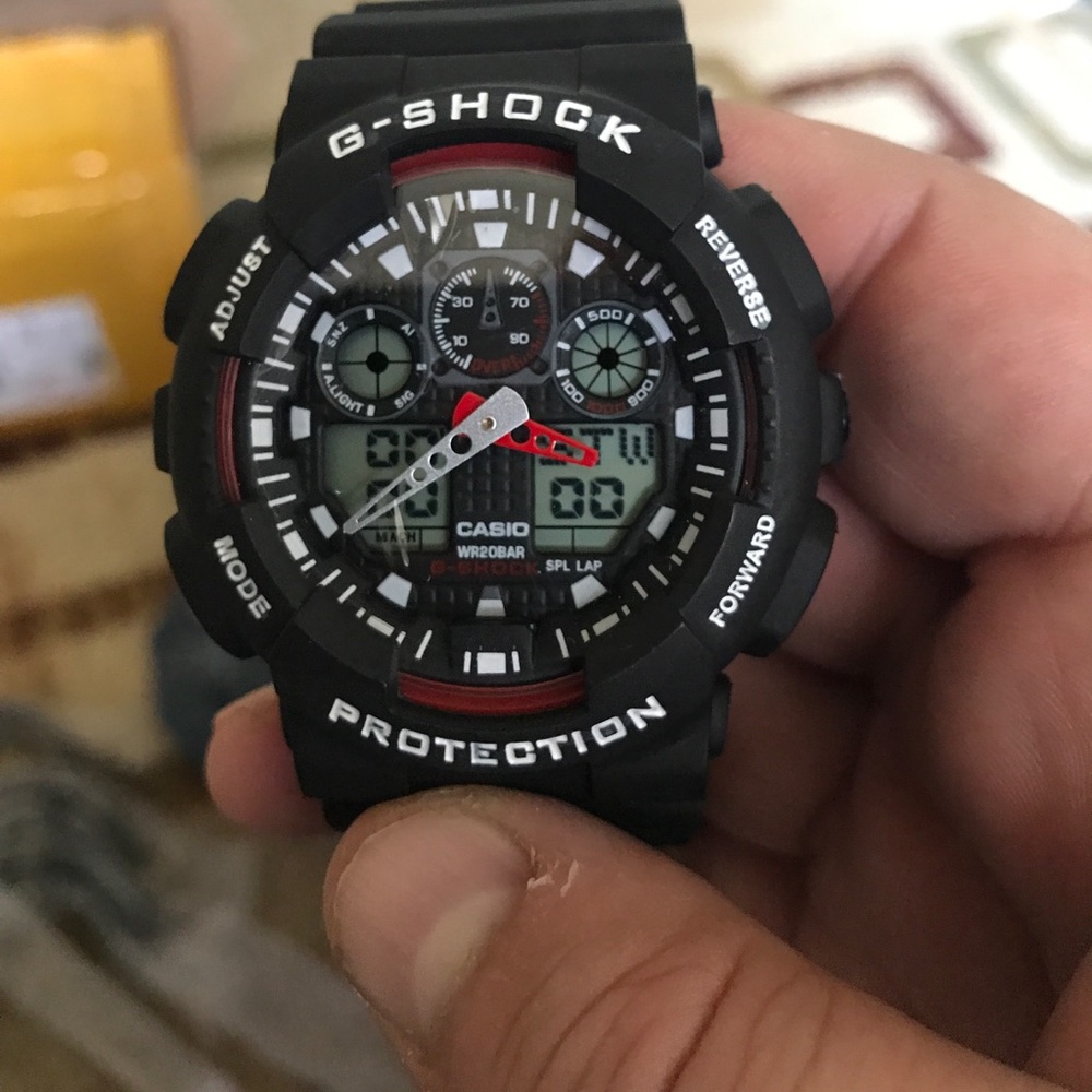 Black with red Gshock