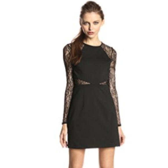 BCBGeneration Women's Lace Mini Dress, Black, 4 - Picture 1 of 2