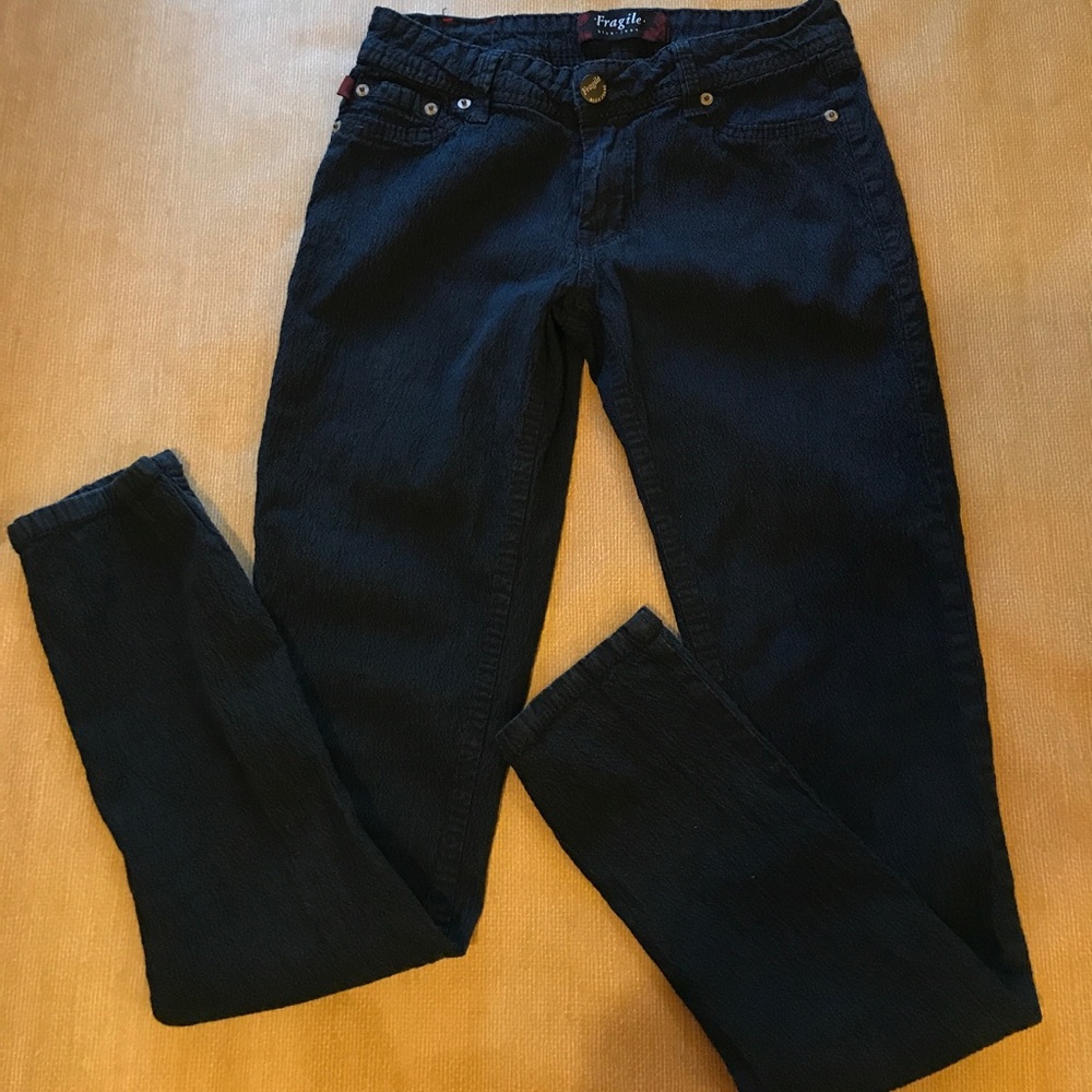 FRAGILE BLUE JEANS, SKINNY LEG, Textured Fabric