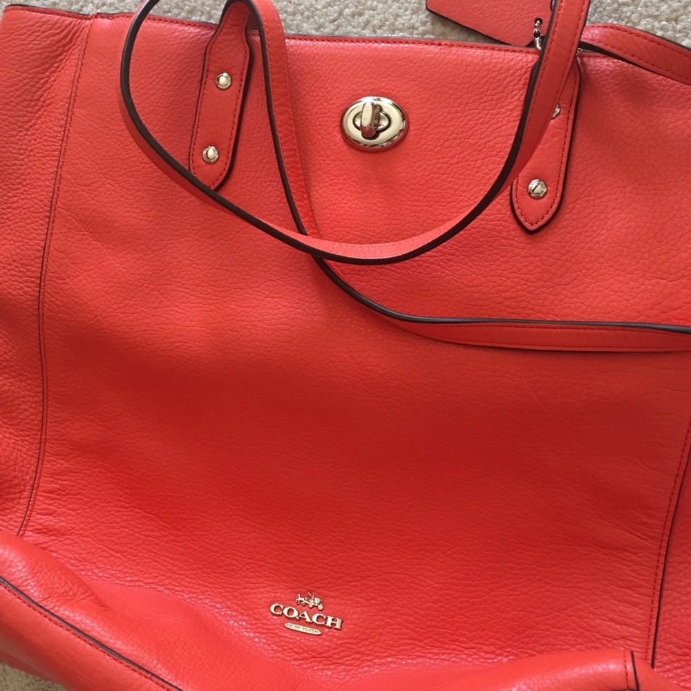 New coach leather bag