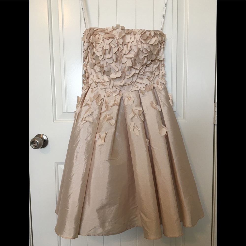Calvin Klein Strapless Blush Petal Dress