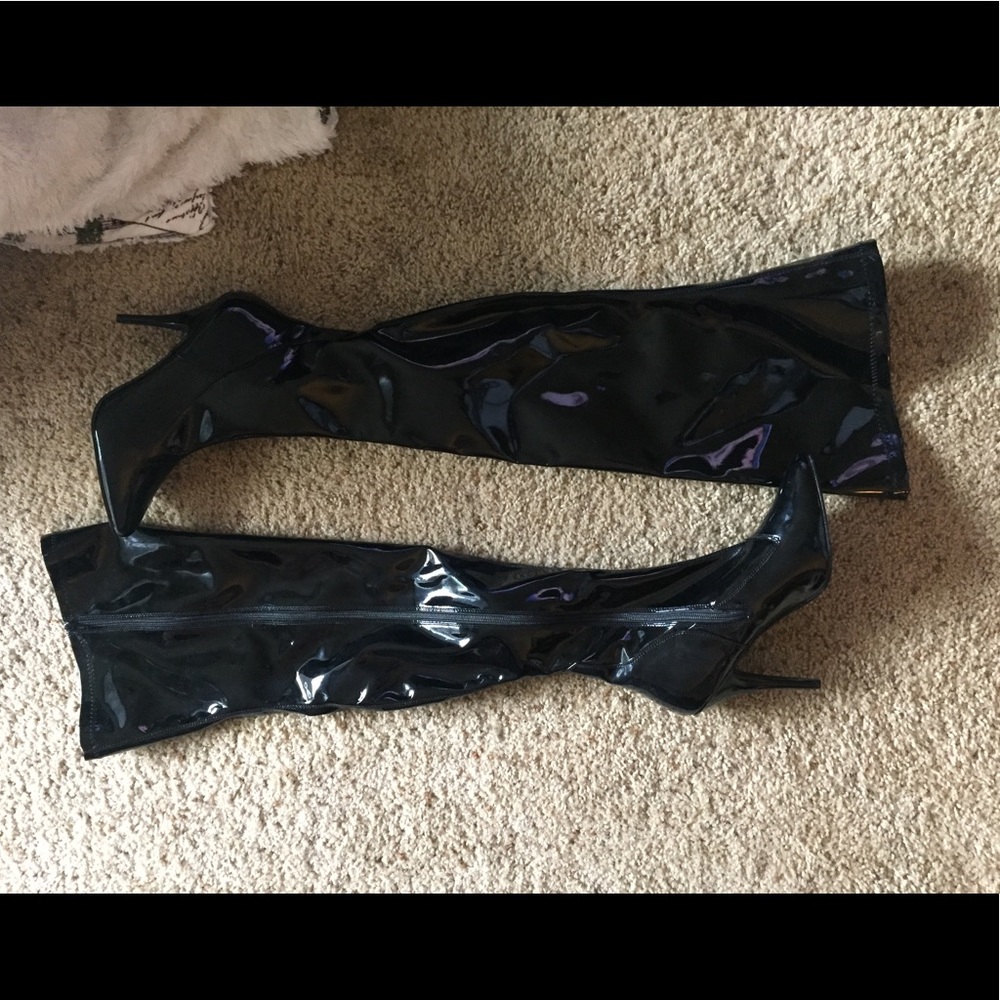 Pleather Thigh High Boots Sz. 12