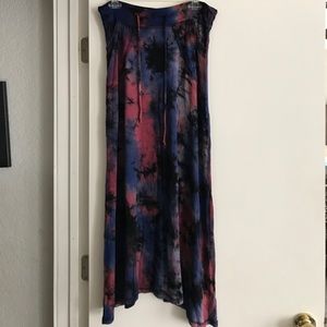 Tie dye maxi skirt