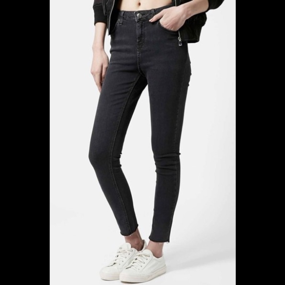 TopShop Moto 'Jamie' Raw Hem Skinny Jeans 28x30