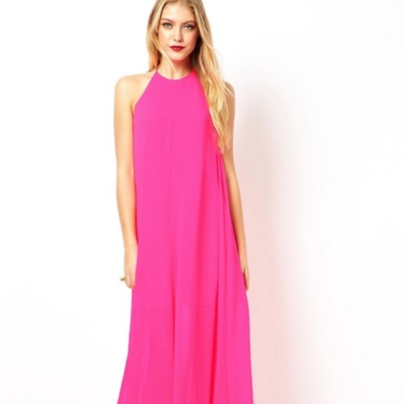 Asos Pink Maxi Dress Size 6 - Picture 4 of 7