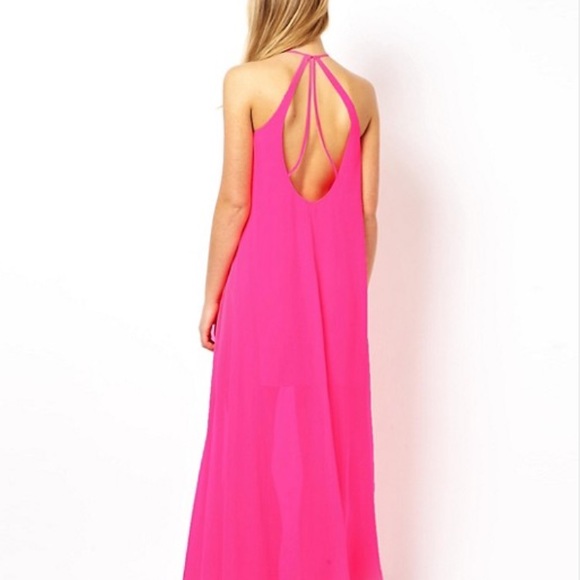 Asos Pink Maxi Dress Size 6 - Picture 5 of 7