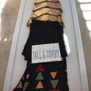 Lularoe TC leggings- 3 pairs - BNWT - black