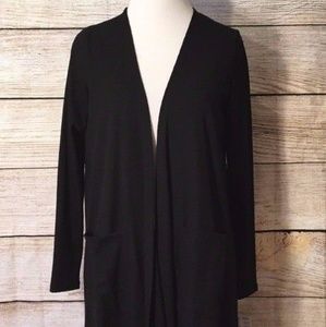 LuLaRoe Solid Black Sarah Cardigan Duster Sweater