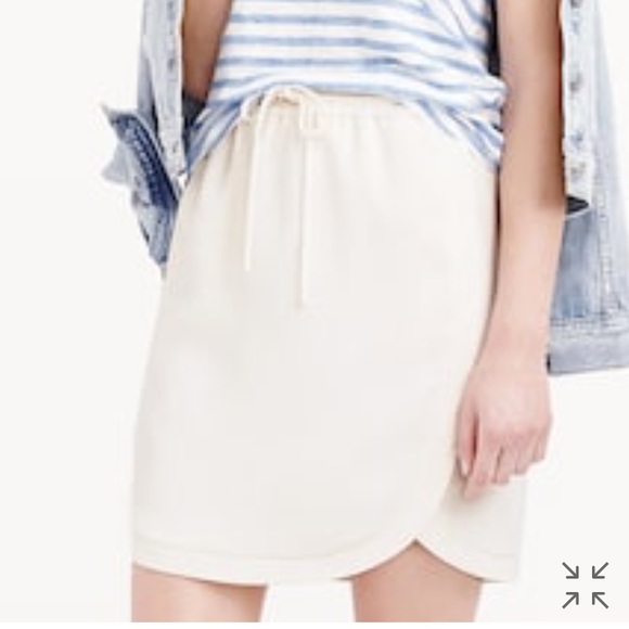 J Crew Drapey Double Twill Athleisure Skirt - Picture 2 of 6