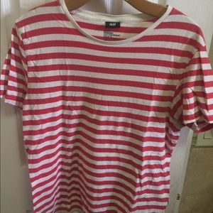 H&M red and white striped Tee