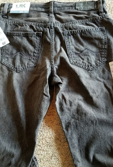 New Men's Jeans UK Style Slim Straight Black - Picture 3 of 4