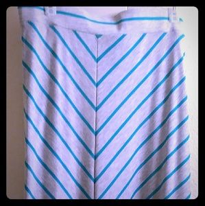 Plus size Striped Maxi skirt