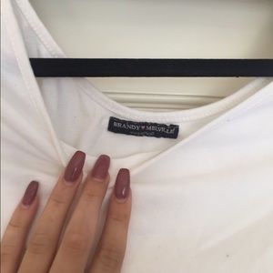 White brandy Melville crop top
