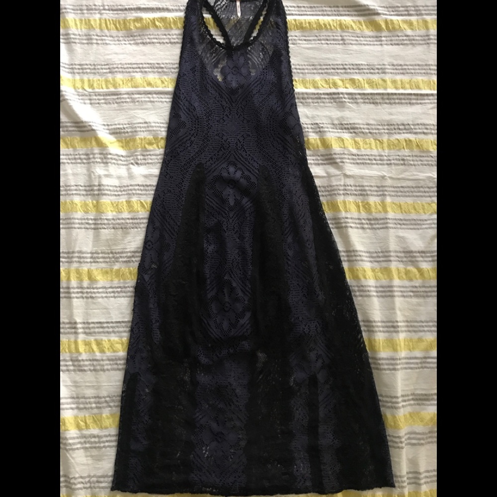 FREE PEOPLE HALTER LACE BODYCON DRESS!!!