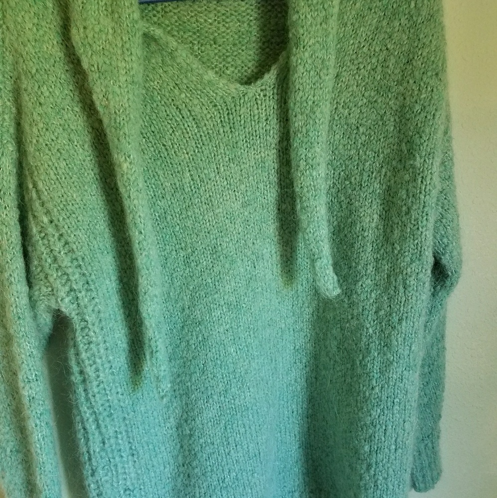 Zara Mint Tie Up Mohair Sweater - Picture 3 of 7