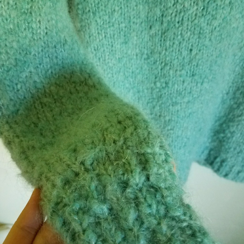 Zara Mint Tie Up Mohair Sweater - Picture 5 of 7