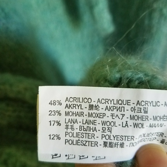 Zara Mint Tie Up Mohair Sweater - Picture 4 of 7