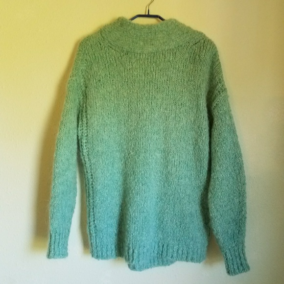 Zara Mint Tie Up Mohair Sweater - Picture 2 of 7