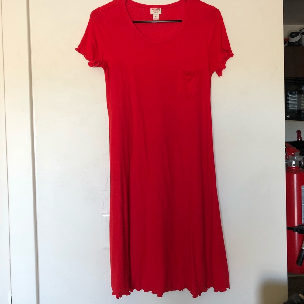 Red T-shirt Dress
