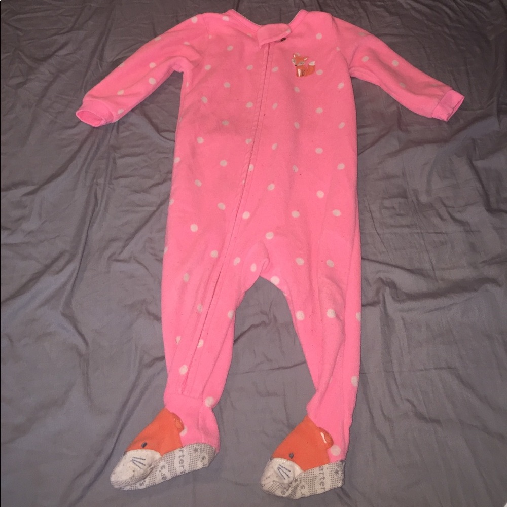 Girls Carters Brand footie pajamas